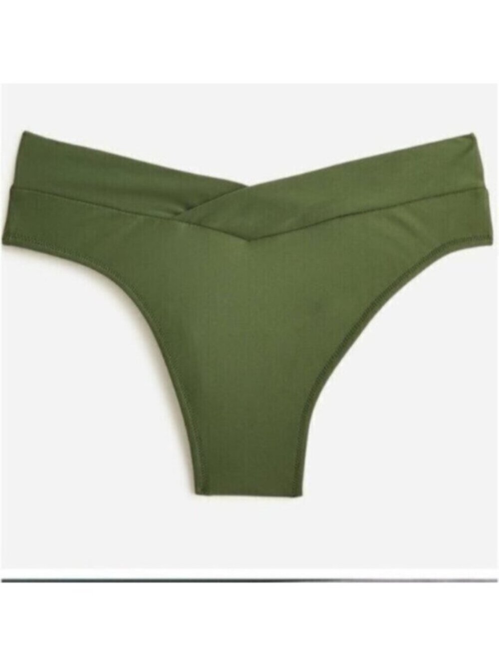 NWT J.Crew Women's Green Cross Front Cheeky Swim Bikini Bottom Size 2x